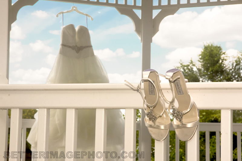Wedding dress and shoes gazebo
